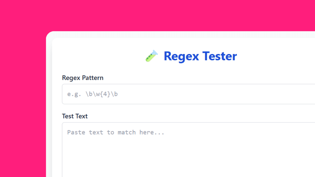 Regex Tester with Save Feature